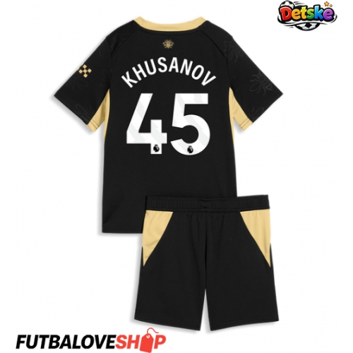 Dres Manchester City Abdukodir Khusanov #45 Preč pre deti 2026-27 Krátky Rukáv (+ trenírky)